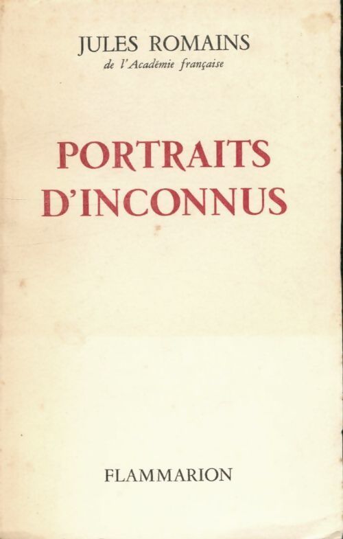 Livrenpoche : Portraits d'inconnus - Jules Romains - Livre