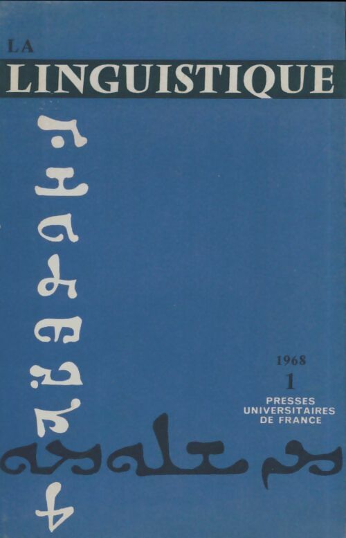 Livrenpoche : La linguistique n°1/1968 - Collectif - Livre