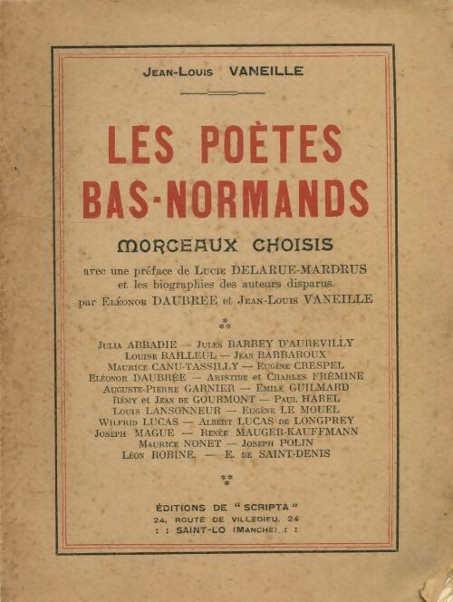 Livrenpoche : Les poètes bas-normands - Jean-Louis Vaneille - Livre