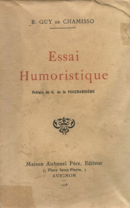 Livrenpoche : Essai humoristique - Guy De Chamisso - Livre