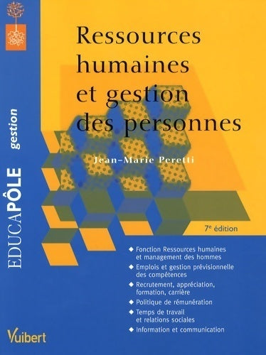 Livrenpoche : Ressources humaines et gestion des personnes - Jean-Marie Peretti - Livre