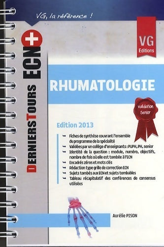 Livrenpoche : Rhumatologie 2013 - Aurélie Pison - Livre
