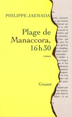 Livrenpoche : Plage de Manaccora, 16h30 - Philippe Jaenada - Livre