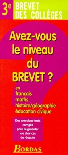 Livrenpoche : Avez vous niveau du brevet ? - Collectif - Livre