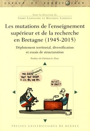 Livrenpoche : Les mutations de l'enseignement supérieur et de la recherche en Bretagne (1945-2015) - André Lespagnol - Livre