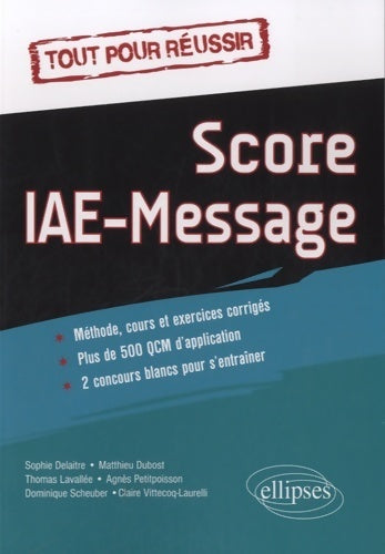 Livrenpoche : Score IAE-Message - Thomas Lavallée - Livre