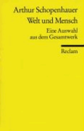 Livrenpoche : Welt und mensch - Arthur Schopenhauer - Livre