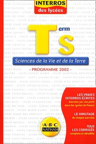 Livrenpoche : Sciences de la vie et de la terre terminale S 2002 - Collectif - Livre