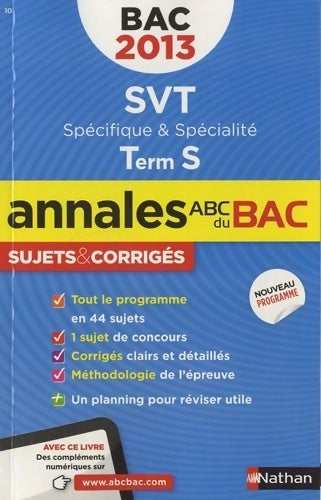 Livrenpoche : SVT Terminale S Spécifique & spécialité, sujets & corrigés 2013 - Christophe Durand - Livre