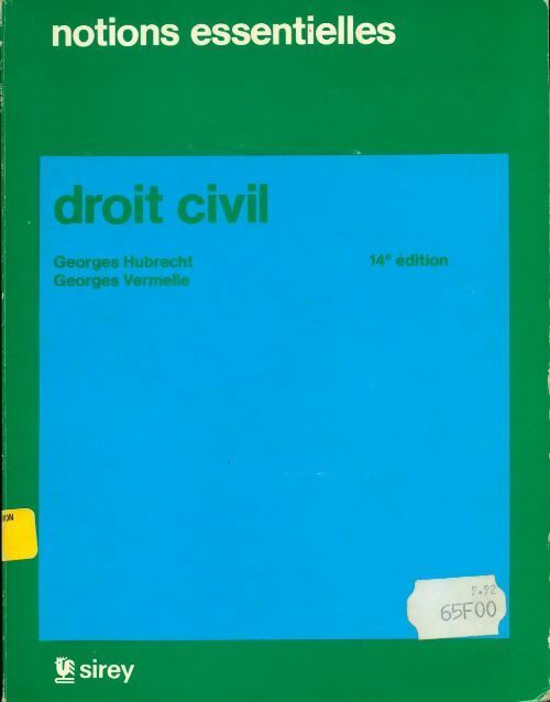 Livrenpoche : Droit civil - Georges Hubrecht - Livre