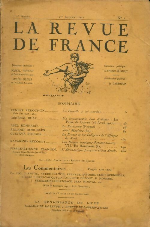 Livrenpoche : La revue de France 1ère année n°1 - Collectif - Livre
