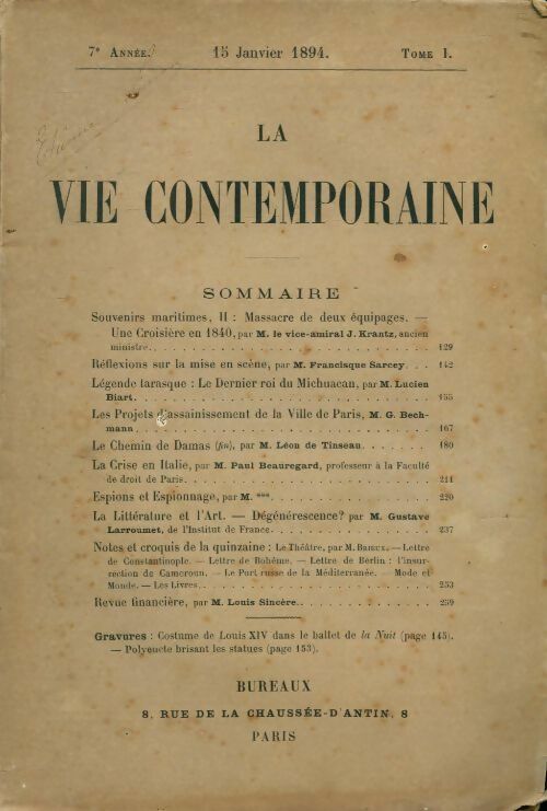 Livrenpoche : La vie contemporaine 7e année Tome I - Collectif - Livre