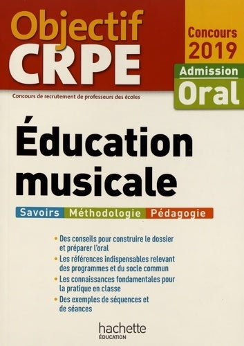Livrenpoche : Éducation musicale Oral 2019 - Sandrine David - Livre