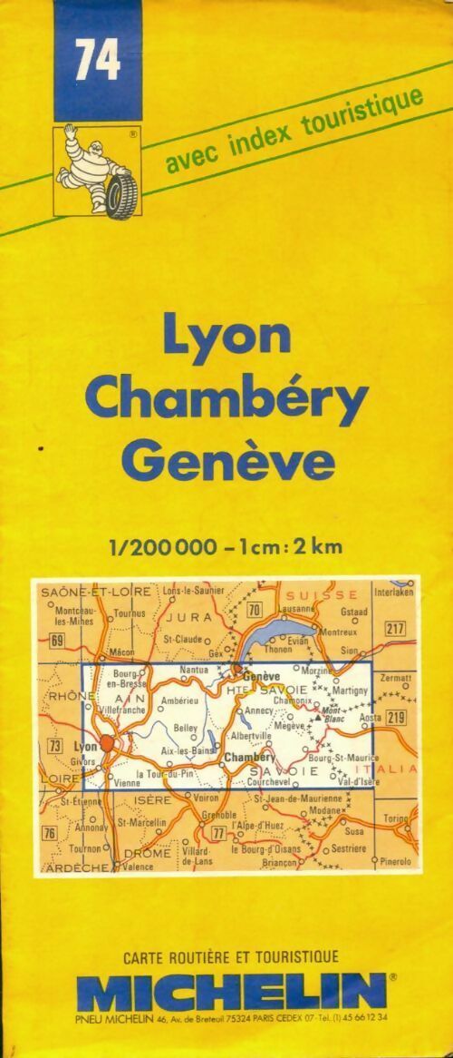 Livrenpoche : Lyon - Chambéry - Genève 74 1/200000 - Collectif - Livre