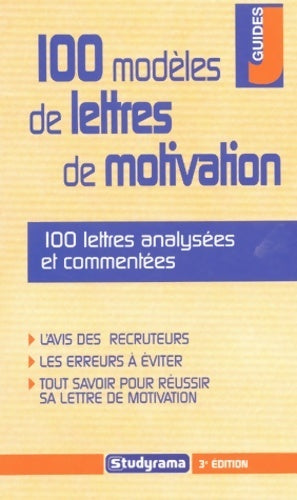 Livrenpoche : 100 modèles de lettres de motivation - Camille Fontaine - Livre