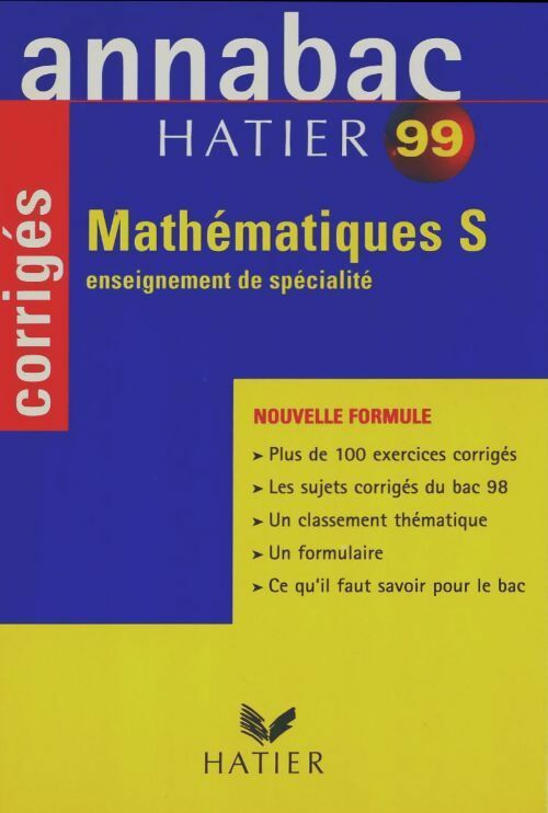 Livrenpoche : Mathématiques Terminale S. Corrigés 1999 - René Merckhoffer - Livre