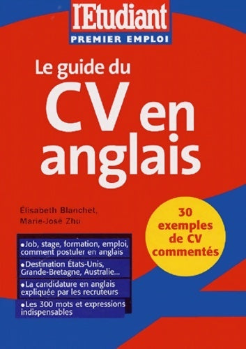 Livrenpoche : Le guide du CV en anglais - Elisabeth Blanchet, Marie-José Zhu - Livre