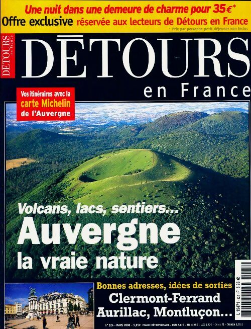 Livrenpoche : Détours en France n°124 : Auvergne, la vraie nature - Collectif - Livre