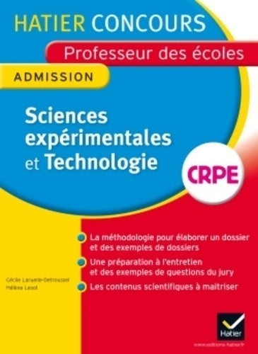 Livrenpoche : Sciences expérimentales et technologies. Concours professeur des écoles - Cécile Laruelle-Detroussel - Livre