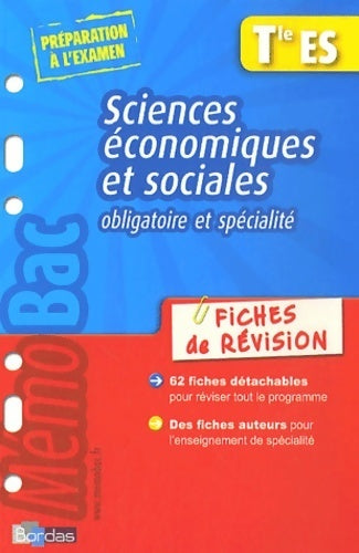 Livrenpoche : Sciences économiques et sociales Terminale ES, obligatoire et spécialité - Victoire Patouillard - Livre