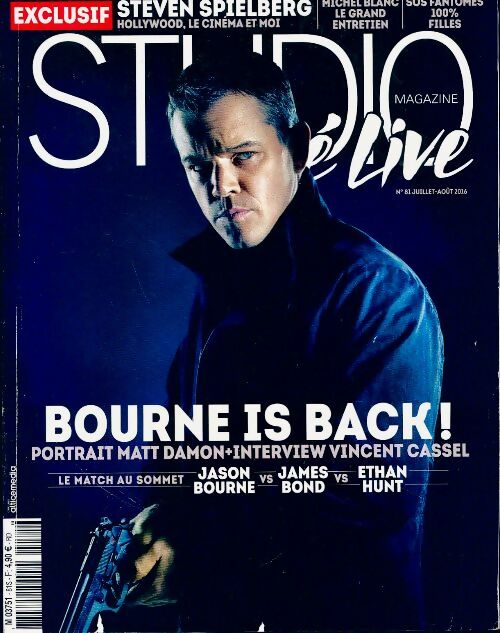 Livrenpoche : Studio ciné live n°81 : Bourne is back ! - Collectif - Livre