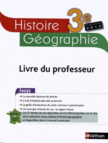 Livrenpoche : Histoire-géographie 3e. Livre du professeur - Bruno Brandolan - Livre