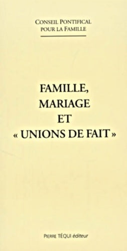 Livrenpoche : Famille, mariage et union de fait - Collectif - Livre