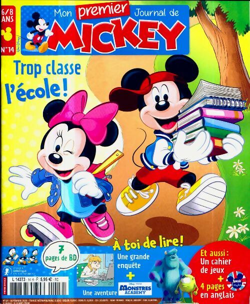Livrenpoche : Mon premier journal de Mickey n°14 : Trop classe l'école ! - Collectif - Livre