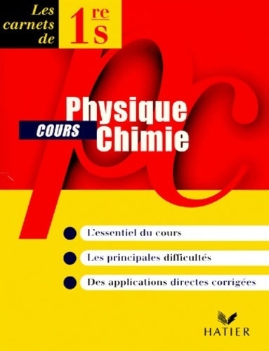 Livrenpoche : Physique-chimie 1ère S carnet de cours - Ansel - Livre