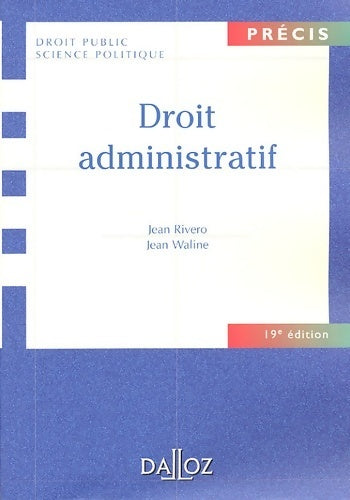 Livrenpoche : Droit administratif - Jean Rivero - Livre