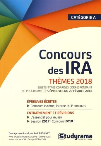 Livrenpoche : Concours des IRA thèmes 2018 Catégorie A - Collectif - Livre