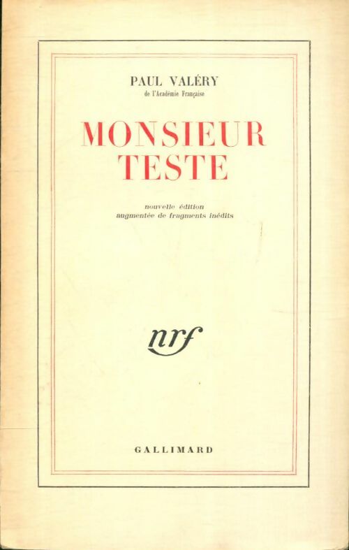 Livrenpoche : Monsieur Teste - Paul Valéry - Livre