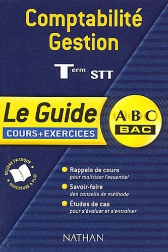 Livrenpoche : Comptabilité - gestion terminale STT (cours + exercices) - Collectif - Livre