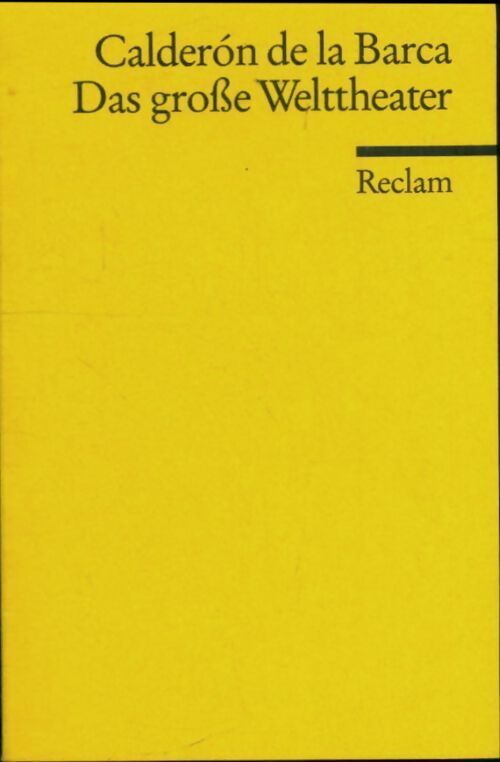 Livrenpoche : Das große welttheater - Pedro Calderon de la Barca - Livre