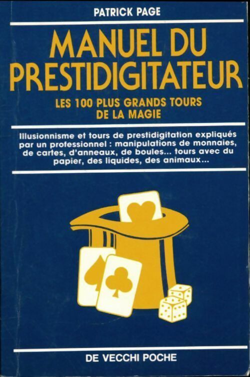 Livrenpoche : Manuel du prestidigitateur - Patrick Page - Livre