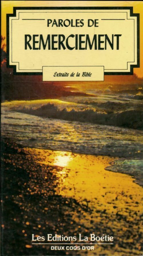 Livrenpoche : Paroles de remerciement. Extraits de la bible - Collectif - Livre