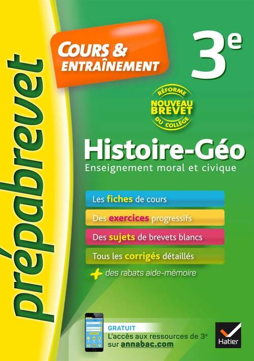 Livrenpoche : Histoire-géographie 3e Cours & entraînement - Marielle Chevallier - Livre