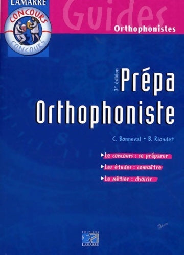 Livrenpoche : Prépa orthophoniste - Bruno Riondet - Livre