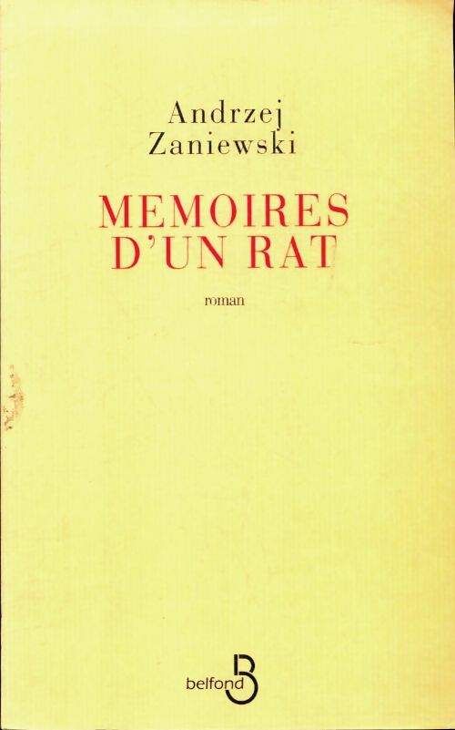 Mémoires d'un rat - Andrzej Zaniewski - Livre