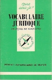 Livrenpoche : Vocabulaire juridique - François De Fontette - Livre