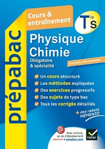 Livrenpoche : Physique-chimie Terminale S spécifique & spécialité. Cours & entraînement - Joël Carrasco - Livre
