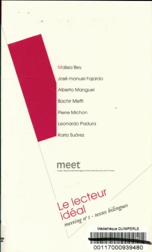 Meeting n°1 : Le lecteur idéal - Maïssa Bey -  Meet GF - Livre
