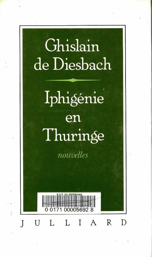 Livrenpoche : Iphigénie en Thuringe - Ghislain De Diesbach - Livre