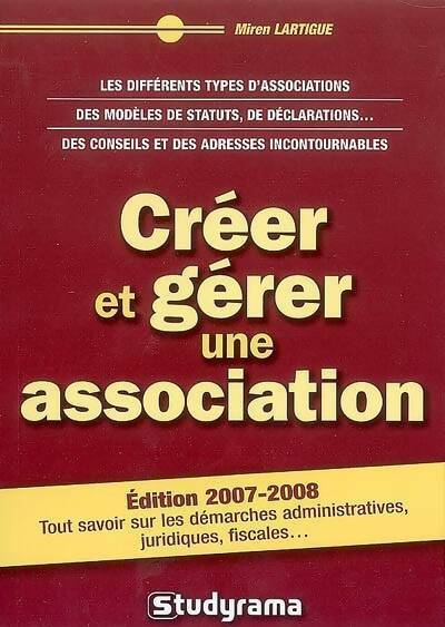 Livrenpoche : Créer et gérer une association - Miren Lartigue - Livre