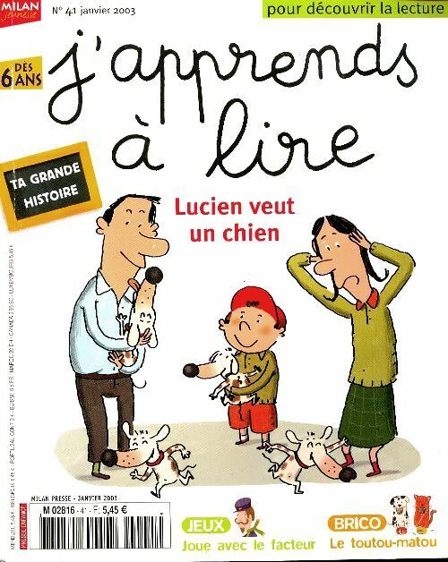 Livrenpoche : J'apprends à lire n°41 : Lucien veut un chien - Collectif - Livre