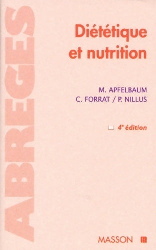 Livrenpoche : Diététique et nutrition - Marian Apfelbaum - Livre