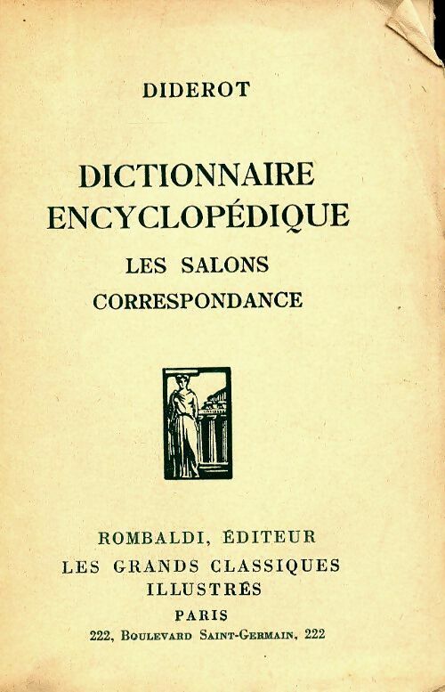Livrenpoche : Dictionnaire encyclopédique : Les salons / Correspondance - Denis Diderot - Livre