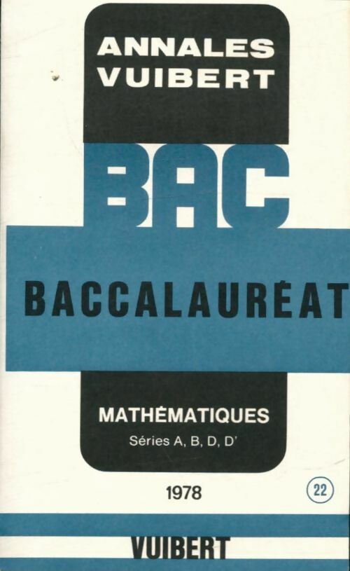 Livrenpoche : Mathématiques Terminales A, B, D, D' 1978 - Collectif - Livre