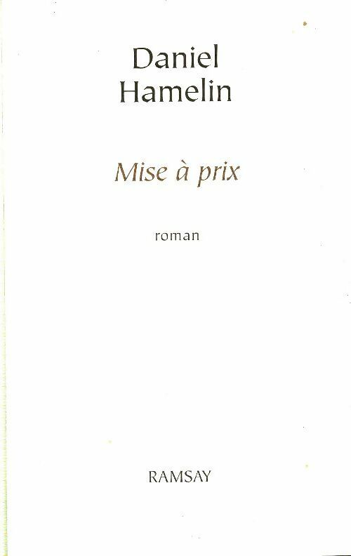 Livrenpoche : Mise à prix - Daniel Hamelin - Livre