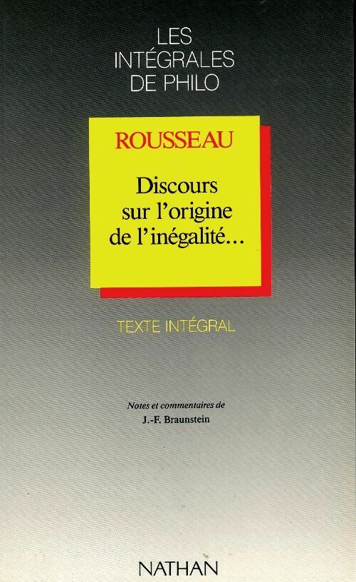 Livrenpoche : Discours sur l'origine et les fondements de l'inégalité parmi les hommes - Jean-Jacques Rousseau - Livre
